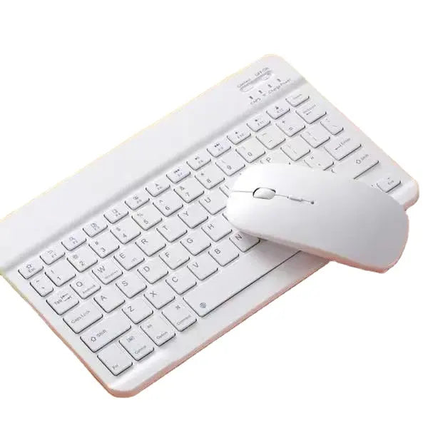 Thin wireless Bluetooth keyboard rechargeable quiet slim mini computer mobile phone tablet laptop and mouse set