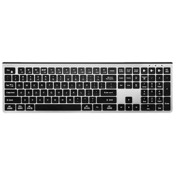 108 Key Qwerty Wireless Office Keyboard All-in-one Dual System Rechargeable BT5.0 For MacBook iMac