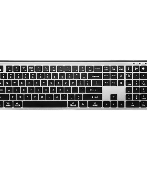 108 Key Qwerty Wireless Office Keyboard All-in-one Dual System Rechargeable BT5.0 For MacBook iMac