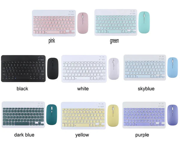 Rechargeable Bluetooth Keyboard and Mouse Combo for Android Windows Tablet Cell Phone iPhone iPad Pro Air Mini, iPad OS/iOS 13