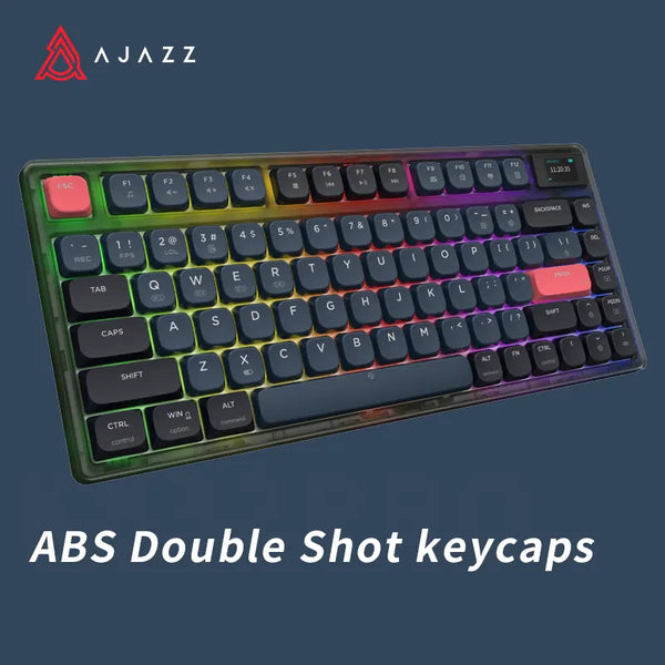 Ajazz AK832Pro 81Keys With TFT Color Screen Wireless BT Three-Mode Low Profile Switch For Office