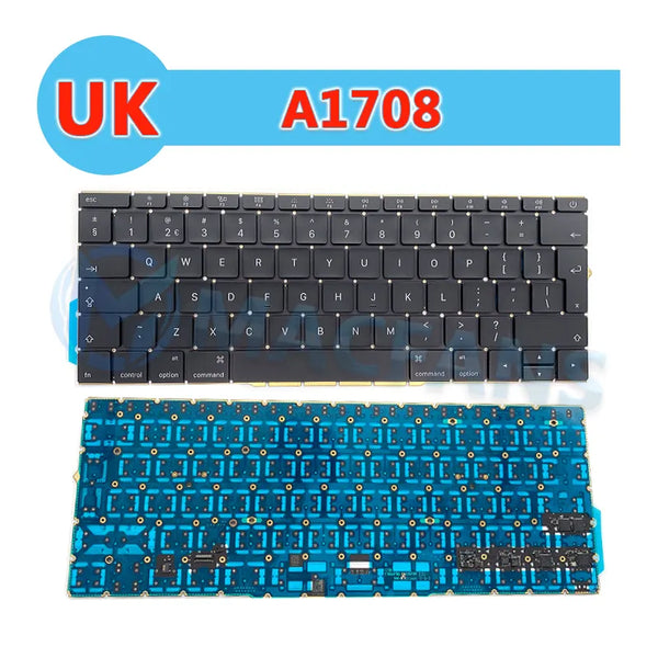 NEW Original A1706/A1708 UK Keyboard for MacBook Pro Retina 15" A1707 With Backlight Sheet Cover 2016 2017