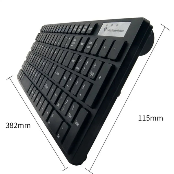 Hot Sell Multimedia 104 Key 2.4G Wireless Keyboard and Mouse Combo Set with Numeric Keypad