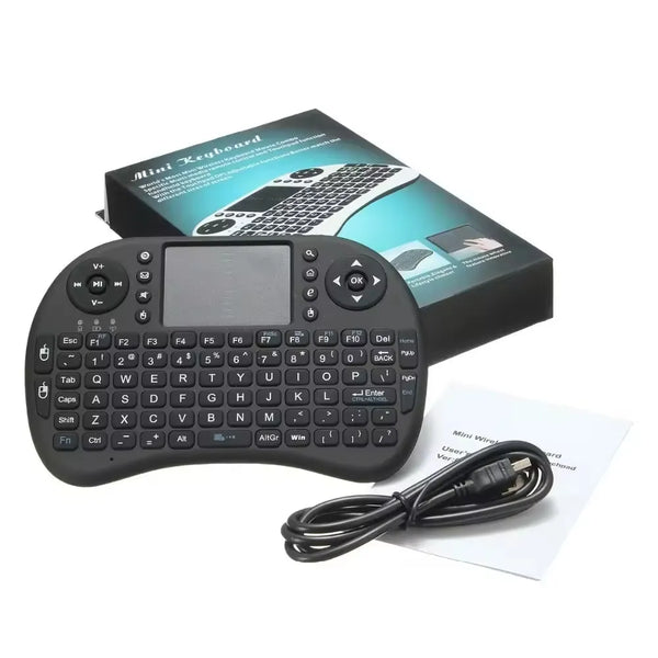 Mini Keyboard Backlit English Russian Spanish Air Mouse 2.4ghz Wireless Touchpad Handheld For Tv Box Android