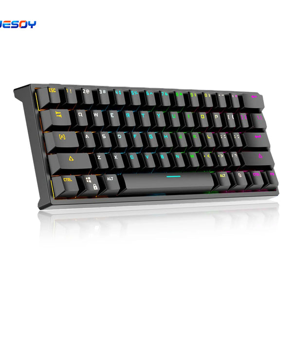 Custom Computer Laptop 61 Keys Mini Led Rgb Backlight 60 Keycaps Percent Gaming Mechanical