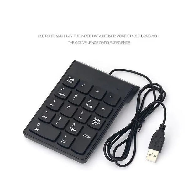 Hot Sale 18 Keys Pico Portable Numeric Keyboard Mini One-Handed Wired