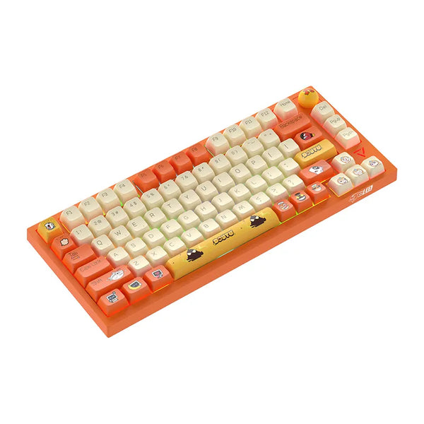 DKW500 pbt material MDA highly sublimation keycap wireless 2.4G wired three-mode 75% configuration mechanical gaming