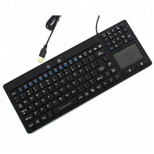 108 keys IP68 waterproof industrial silicone keyboard washable silicone