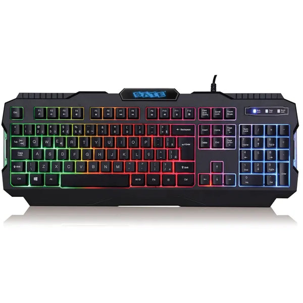 SATE(AK-837)Top Sale LED 109 Keys RGB Backlit wired Gaming USB wired RGB for pc computer