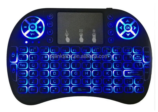 Cheapest i8 mini keyboard backlit 3 color 2.4G wireless MINI air mouse remote control