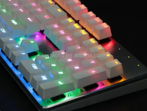 Newest Mechanical Keyboard with RGB Usb Color Box Black White Mini Pc Gamer Gaming Wired Mini Teclado Led Playing Games