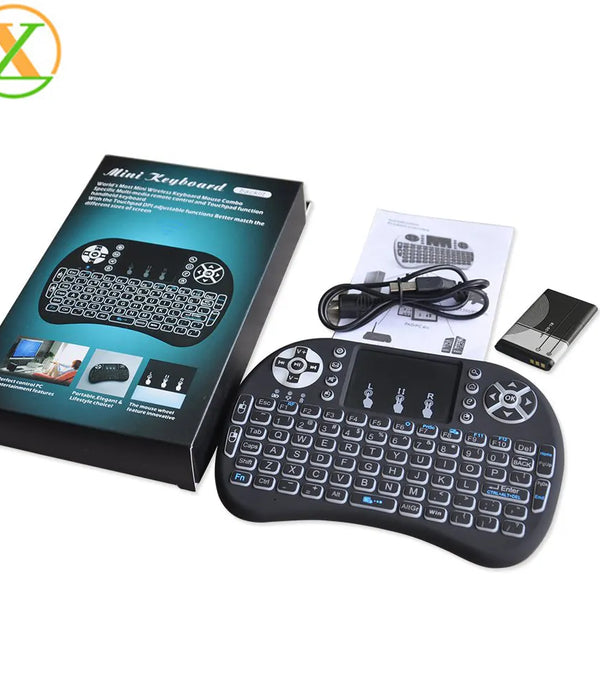 2024 Hot selling Backlight 2.4GHz i8 mini Wireless Touch Pad i8 air fly mouse Backlit for android tv box