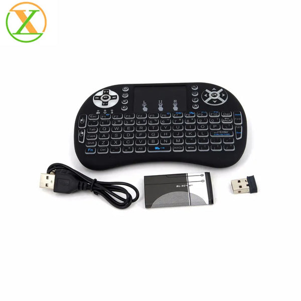 2024 Hot selling Backlight 2.4GHz i8 mini Wireless Touch Pad i8 air fly mouse Backlit for android tv box