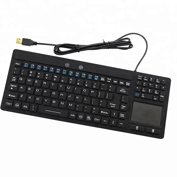 108 keys IP68 waterproof industrial silicone keyboard washable silicone