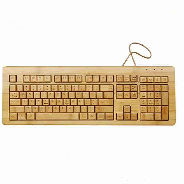 High quality bamboo wireless keyboard set and mouse combo bamboo