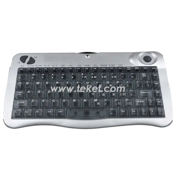 Infrared (IR) Wireless Keyboard With Trackball mouse. PS/2,USB or UART interface.For HTPC,TV,CD,Multimedia,Medical devices