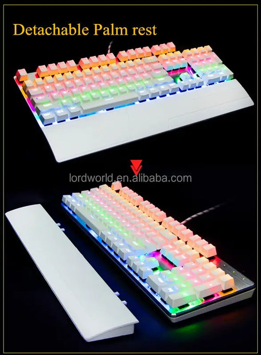 Newest Mechanical Keyboard with RGB Usb Color Box Black White Mini Pc Gamer Gaming Wired Mini Teclado Led Playing Games