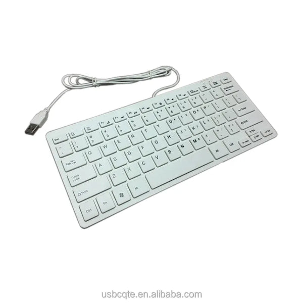 Factory Good Price 78 Keys Mini White USB Wired For PC and Laptop