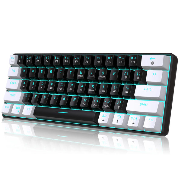 OEM Ultra Compact Mini RGB Single Backlit Mechanical 60% Wired Gaming Waterproof Small Compact 61 Key