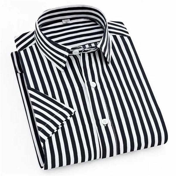 Hot Sales Casual Shirt Men Strip Men Shirt Short Sleeve Casual Men With Button Up