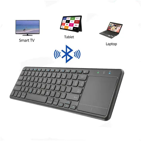 custom French German Ergonomic Slim QWERTY black clavier bluetooth wireless mouse touchpad with touch pad