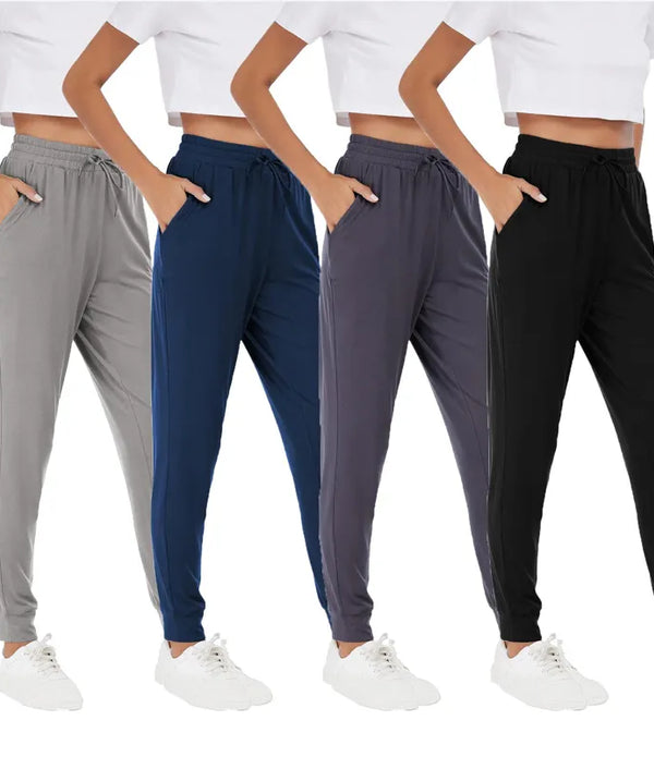 Womens Joggers with Pockets & Drawstring-Sweatpants for Women Workout Running Yoga Lounge