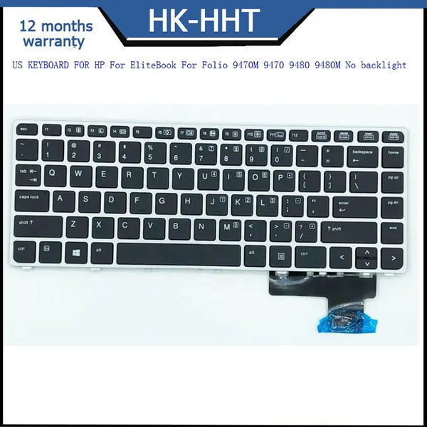 HK-HHT laptop US keyboard for HP EliteBook For Folio 9470M 9470 9480 9480M No backlight