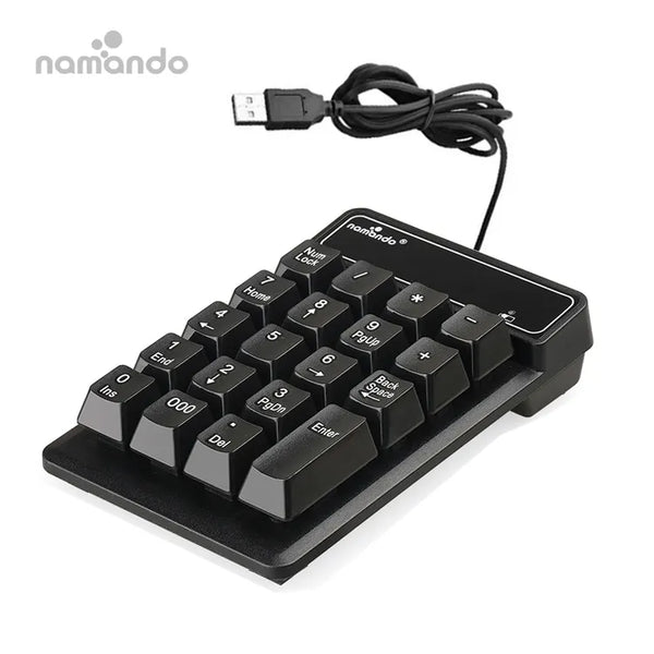 19 Keys USB Mechanical Wire numeric keypad Mini number keycaps Numpad for Laptop Desktop PC Computer notebook