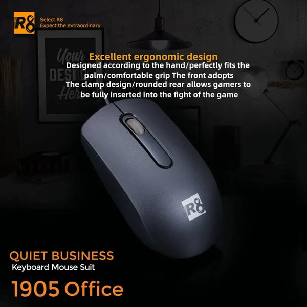 Factory Professional Durable Wired Keyboard And Mouse Combo Ergonomic Design Mouse Set For Office Teclado y Mouse