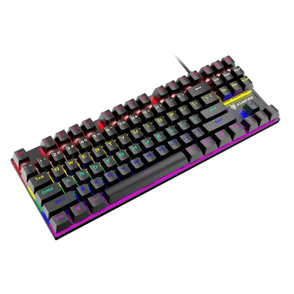 K80 mechanical keyboard wired green axis metal panel luminous desktop computer notebook office gaming