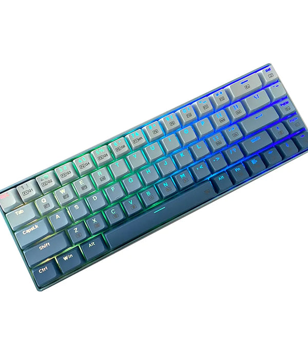 New Arrival 60% Wireless Keyboard Gradient PBT Keycaps Metal Aluminium bt Mechanical Gaming For Windows Mac