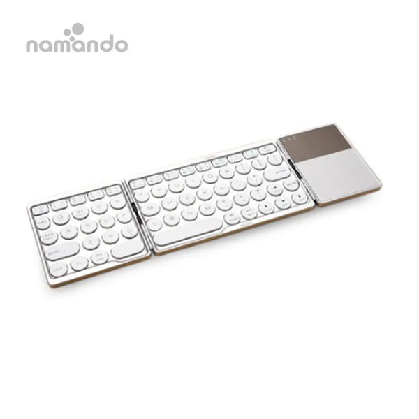 Multi Device Wireless Keyboard and Mouse Dual-Mode BT + 2.4G Combo Touchpad Foldable Slim Keypad For PC Tablet Laptop