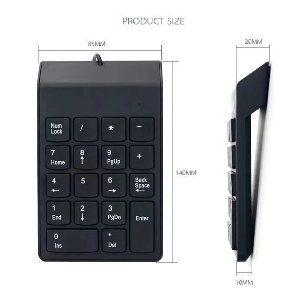 Hot Sale 18 Keys Pico Portable Numeric Keyboard Mini One-Handed Wired