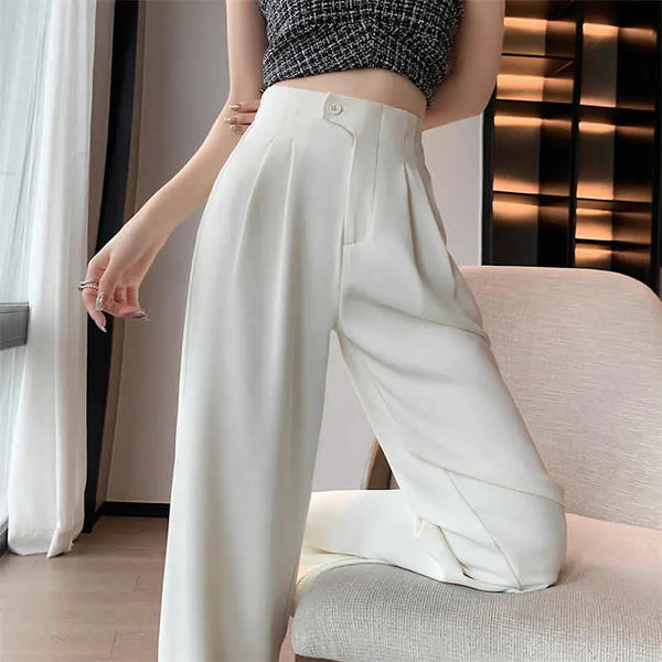 Suit Pants Women's Spring and Autumn 2023 New style High Waist Loose and Slim women's trousers