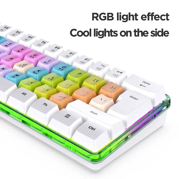 RGB Backlight Wired Hot-Swappable Keypads Gaming Mechanical