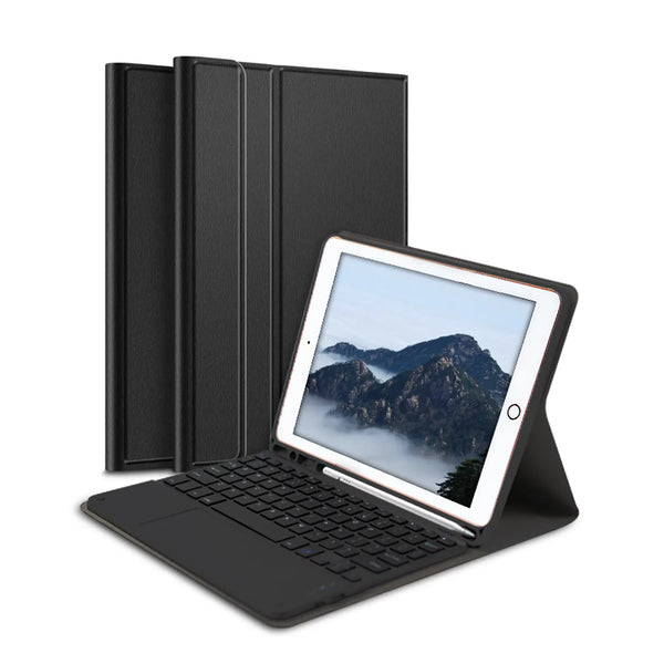 Factory direct sales bluetooth keyboard with touchpad suitable for ipad and can place capacitive pen