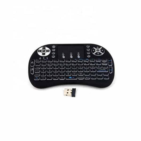 2021 i8 Mini Wireless Keyboard 7color backlit 2.4ghz Stick 3 colors Air Mouse with Touch Pad Remote Control Android TV