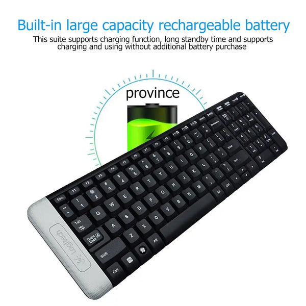 100% Original Logitech K230 2.4G Wireless Keyboard Mini with Unifying receiver with Battery for Ipad