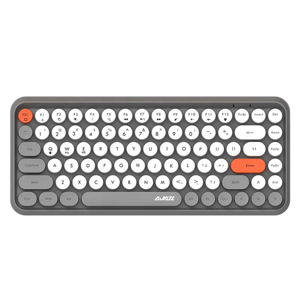 AJAZZ 308I 84 Keys Wireless BT Keyboard Retro Typewriter Round Key for Win/iOS/Android