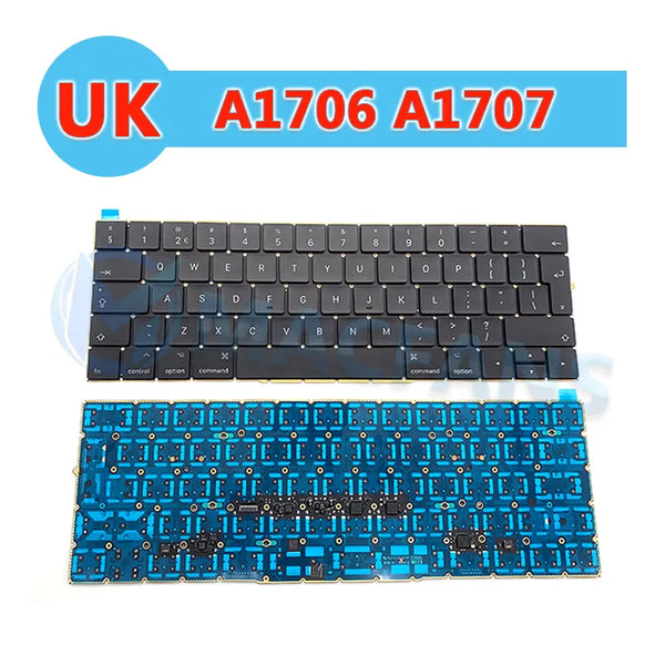 NEW Original A1706/A1708 UK Keyboard for MacBook Pro Retina 15" A1707 With Backlight Sheet Cover 2016 2017