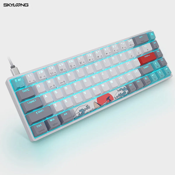 SKYLOONG hot swap RGB gk61 coral sea gaming mechanical gateron optical switch xda oem odm