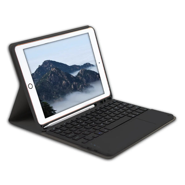 Factory direct sales bluetooth keyboard with touchpad suitable for ipad and can place capacitive pen