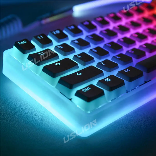 USLION 104 Keys Pudding Shimmer PBT OEM Mechanical Keycaps Set Anime Artisan Cute Gaming Sublimation Keycaps