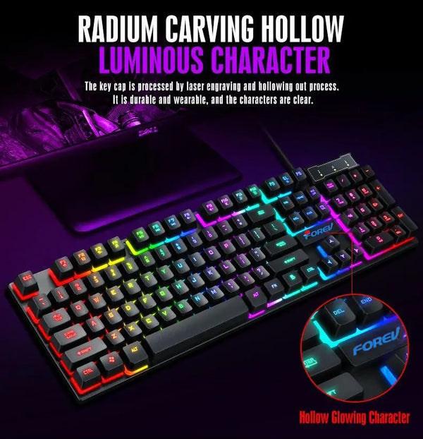 High Quality Wired Slim Gaming Mouse Keyboard Set RGB Backlit gaming mouse combo Computer Mouse and Gamer