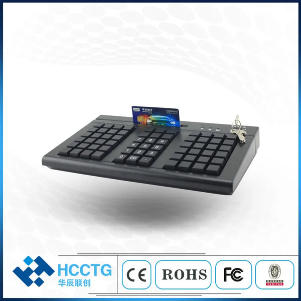 KB66M USB Latest 66 keys ISO7812 POS Programmable Supermarket Customizable With MSR