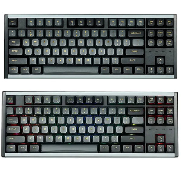 Aluminum Keyboard 75% RGB Backlight PBT Keycap Custom Ergonomic Mechanical 87keys For Gamer