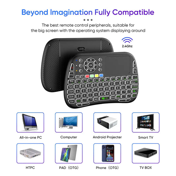 M9 air mouse remote wireless wireless keyboard and mouse combo 2.4G BT Physical keypad with Touchpad for steam deck mini PC