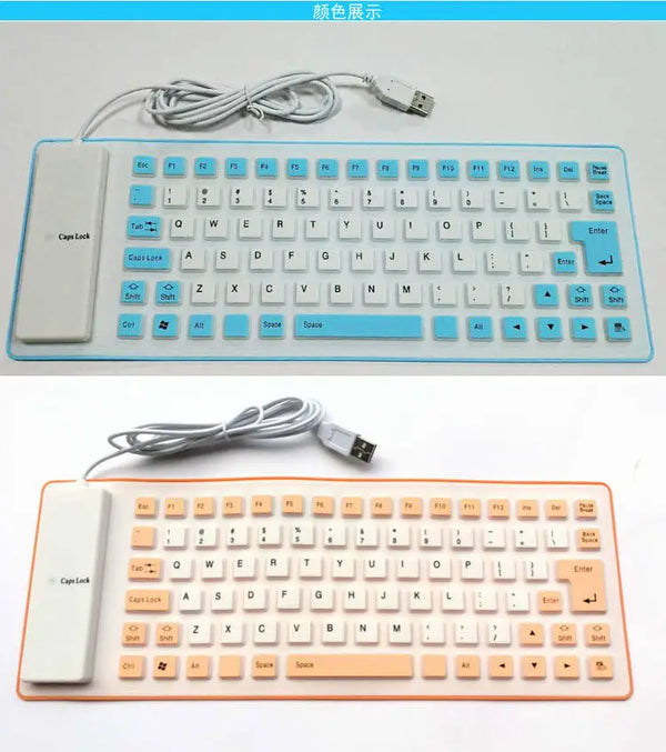 New 88 Keys Portable Waterproof Wired Flexible Soft Silicone USB For PC Wholesale