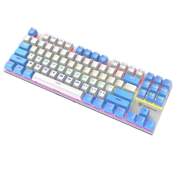 K80 mechanical keyboard wired green axis metal panel luminous desktop computer notebook office gaming