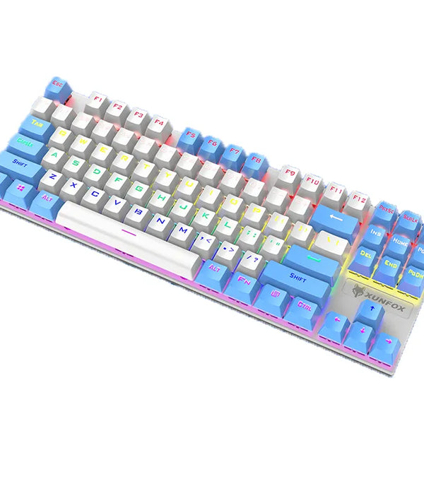 K80 mechanical keyboard wired green axis metal panel luminous desktop computer notebook office gaming